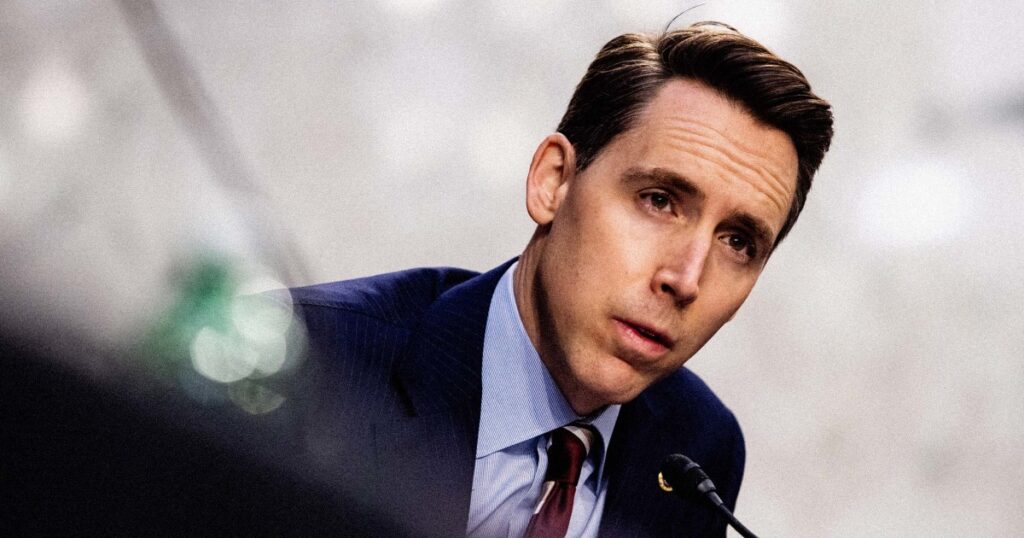 Josh Hawley falls in a hole, finds a shovel, and keeps digging