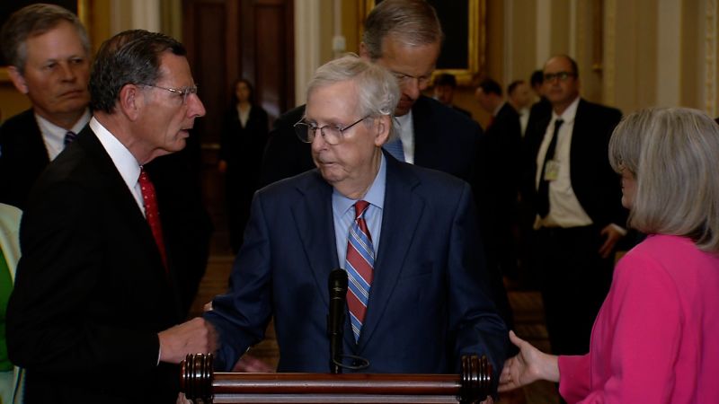 Mitch McConnell says he’s ‘fine’ after freezing during news conference